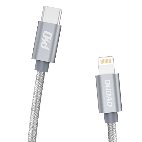 Cablu Dudao Cablu USB Tip C - Lightning Power Delivery 45W 1m Gri (L5Pro Gri)  DUDAO L5PRO DATA CABLE GREY